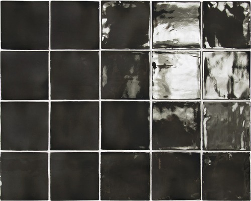 Wandtegel handvorm Artcore black 10x10 cm