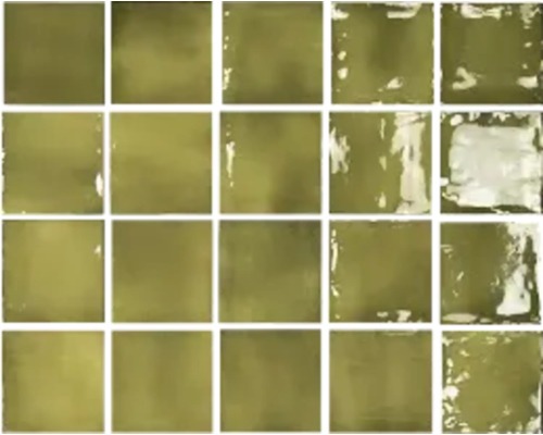 Wandtegel handvorm Artcore groen 10x10 cm